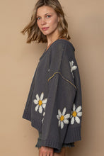 Load image into Gallery viewer, POL V-Neck Floral Pattern Chenille Sweater