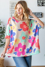Load image into Gallery viewer, HOPELY Floral Waffle Oversize T-Shirt