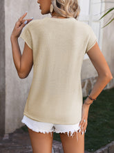 Load image into Gallery viewer, Mandy Rolled Cap Sleeve Round Neck Sweater Vest ** 5-10 biz days shipping**