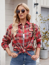 Load image into Gallery viewer, Mandy Plaid Button Up Long Sleeve Shirt **5-10 business day shipping!**