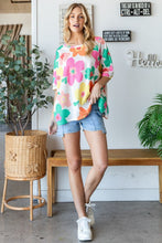 Load image into Gallery viewer, HOPELY Floral Waffle Oversize T-Shirt