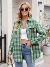 Load image into Gallery viewer, Mandy Plaid Button Up Long Sleeve Shirt **5-10 business day shipping!**