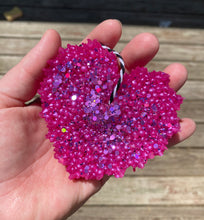 Load image into Gallery viewer, FLASH SALE! Pink scalloped heart shaped freshie