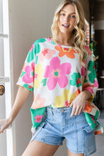 Load image into Gallery viewer, HOPELY Floral Waffle Oversize T-Shirt