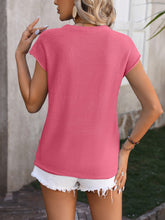 Load image into Gallery viewer, Mandy Rolled Cap Sleeve Round Neck Sweater Vest ** 5-10 biz days shipping**