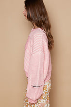 Load image into Gallery viewer, POL Round Neck Heart Patch Zipper Point Sleeve Sweater