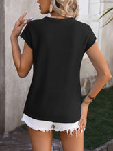 Load image into Gallery viewer, Mandy Rolled Cap Sleeve Round Neck Sweater Vest ** 5-10 biz days shipping**