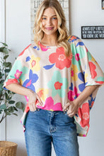 Load image into Gallery viewer, HOPELY Floral Waffle Oversize T-Shirt