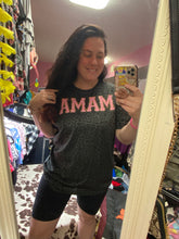 Load image into Gallery viewer, MAMA leopard faux-embroidered chenille letter graphic tee