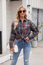 Load image into Gallery viewer, Mandy Plaid Button Up Long Sleeve Shirt **5-10 business day shipping!**