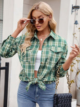 Load image into Gallery viewer, Mandy Plaid Button Up Long Sleeve Shirt **5-10 business day shipping!**