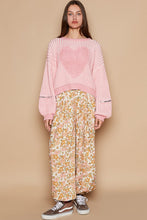 Load image into Gallery viewer, POL Round Neck Heart Patch Zipper Point Sleeve Sweater