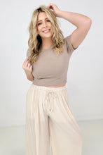 Load image into Gallery viewer, Zenana Cotton Short Sleeve Roud Neck Cropped Top