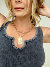 Load image into Gallery viewer, Melania Clara Double Layer Enamel Fortune Tarot Cards Pendant Necklace