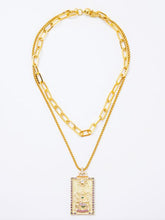 Load image into Gallery viewer, Melania Clara Double Layer Enamel Fortune Tarot Cards Pendant Necklace