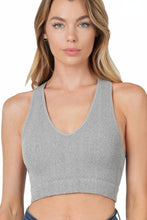 Load image into Gallery viewer, Zenana Ribbed Cropped Raceback Tank Top