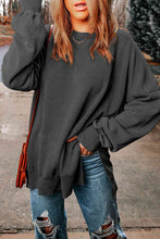 Load image into Gallery viewer, Dropped Shoulder Round Neck Long Sleeve Blouse  ** 5-10 business day shipping! **
