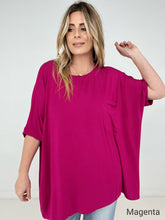 Load image into Gallery viewer, Zenana "Modish Comfort" Rayon Oversized Front Pocket Top