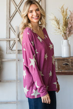 Load image into Gallery viewer, Hopely All Stars V-Neck Knit Oversized Top