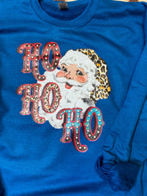 Load image into Gallery viewer, HO HO HO cheetah Santa graphic tee OR SWEATSHIRT option