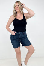 Load image into Gallery viewer, Judy Blue MR Mid Length Cut Off Denim Shorts