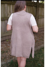 Load image into Gallery viewer, Out on the town cardi vest in mocha-- FINAL SALE!