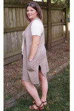 Load image into Gallery viewer, Out on the town cardi vest in mocha-- FINAL SALE!