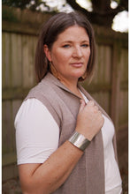 Load image into Gallery viewer, Out on the town cardi vest in mocha-- FINAL SALE!