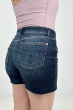 Load image into Gallery viewer, Judy Blue High Waist Super Dark Wash Buttoned Fly Cut Off Denim Shorts