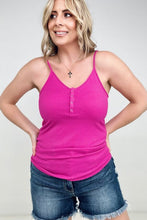 Load image into Gallery viewer, Zenana Ribbed Snap Button Closure Cami Top
