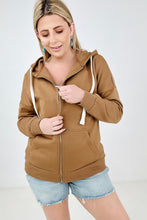 Load image into Gallery viewer, Zenana Solid Zipper Up Hoodie