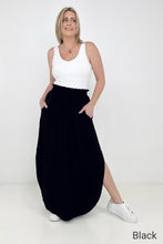 Load image into Gallery viewer, Zenana "Sydney" Smocked Waist Side Slit Maxi Skirt