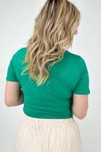 Load image into Gallery viewer, Zenana Cotton Short Sleeve Roud Neck Cropped Top