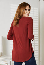 Load image into Gallery viewer, Zenana Full Size Long Sleeve Round Neck Round Hem Top