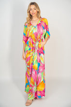 Load image into Gallery viewer, White Birch Printed V-Neck Maxi Dress with Pockets