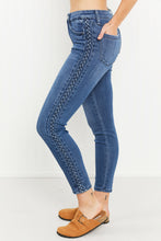 Load image into Gallery viewer, Judy Blue Stevie Full Size Mid-Rise Braided Detail Relaxed Jeans