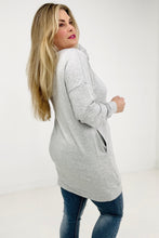 Load image into Gallery viewer, Zenana Soft Stretch F/Terry Drop Shoulder Longline Top
