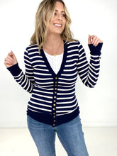 Load image into Gallery viewer, Zenana Striped Snap Button Cardigan