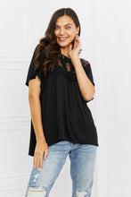 Load image into Gallery viewer, Culture Code Ready To Go Full Size Lace Embroidered Top in Black