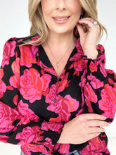 Load image into Gallery viewer, Coming Up Roses Long Sleeve Blouse