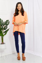 Load image into Gallery viewer, Zenana Neon Lights Full Size Raw Edge Pocket Tee