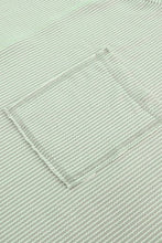 Load image into Gallery viewer, Ribbed Roll-Tab Sleeve Chest Pocket Oversize Top