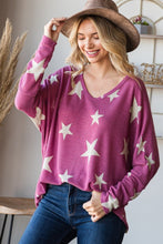 Load image into Gallery viewer, Hopely All Stars V-Neck Knit Oversized Top