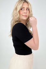 Load image into Gallery viewer, Zenana Cotton Short Sleeve Roud Neck Cropped Top