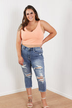 Load image into Gallery viewer, Judy Blue Wren Full Size Distressed Mid-Rise Denim Capri