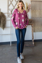 Load image into Gallery viewer, Hopely All Stars V-Neck Knit Oversized Top