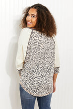 Load image into Gallery viewer, Jodifl Bestie Full Size Run Leopard Baseball Tee