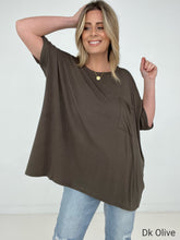 Load image into Gallery viewer, Zenana "Modish Comfort" Rayon Oversized Front Pocket Top
