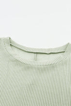 Load image into Gallery viewer, Ribbed Roll-Tab Sleeve Chest Pocket Oversize Top