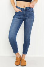 Load image into Gallery viewer, Judy Blue Stevie Full Size Mid-Rise Braided Detail Relaxed Jeans